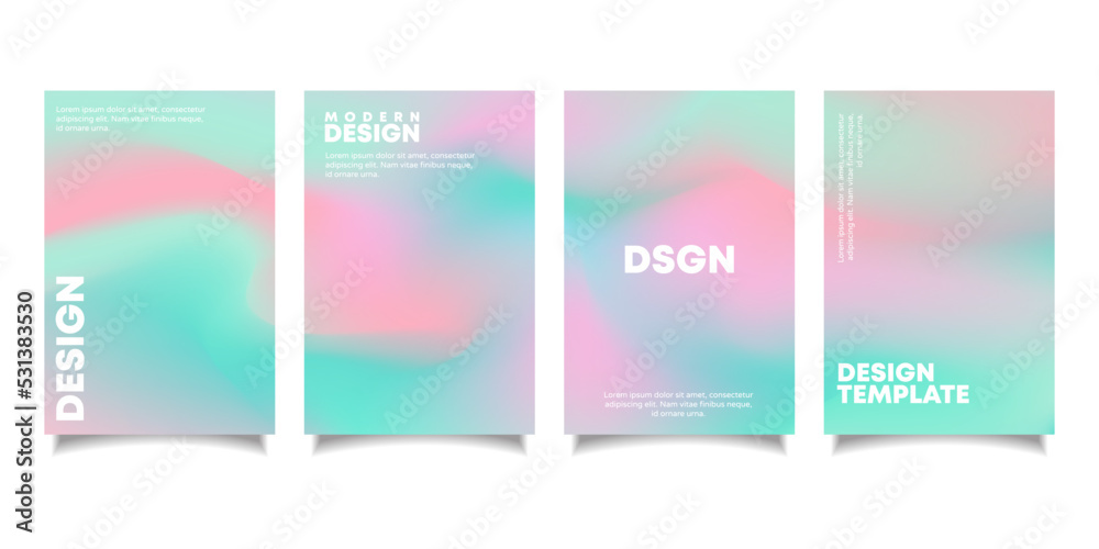 Naklejka premium Abstract mockup pastel blue and pink gradient background a4 concept graphic colorful for layout template for brochure