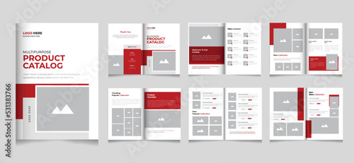 Company product catalogue design template product multipurpose catalog template design