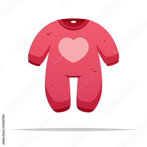 Baby girl sleepsuit vector isolated illustration
