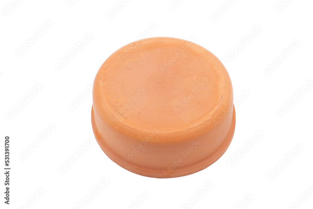 Brown clay pot isolated on white background Brown clay pot isolated on white background