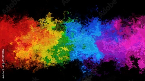 abstract animated twinkling stained background full HD seamless loop video - watercolor splotch liquid effect - color
