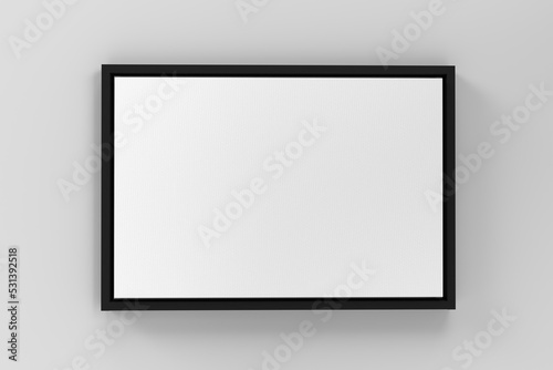 Front view Landscape canvas wall art mockup on wall