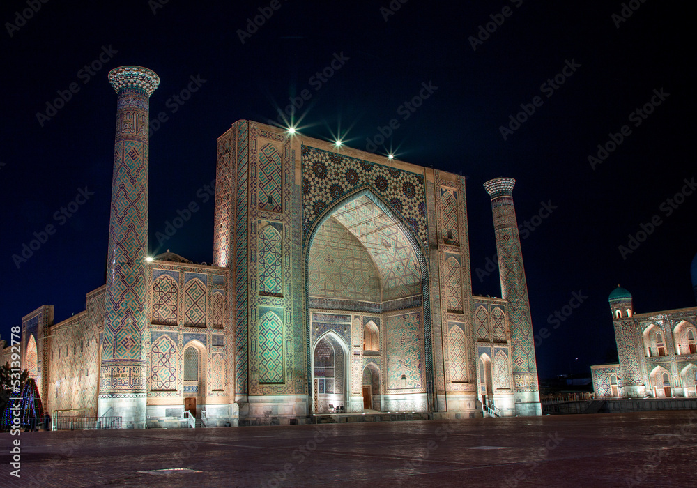 Registan square. Samarkand city, Uzbekistan.