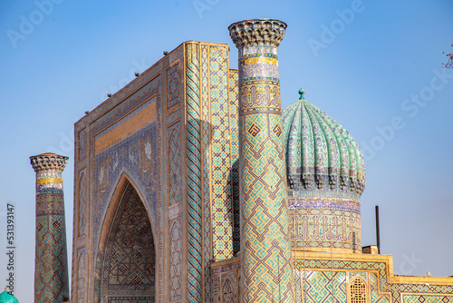 Registan square. Samarkand city, Uzbekistan. photo