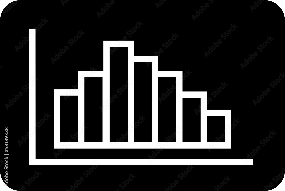 Isolated icon of a dashboard with bar chart. Concept of data analysis, monitoring and management.