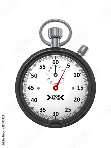 typical stopwatch isolated on a transparent background