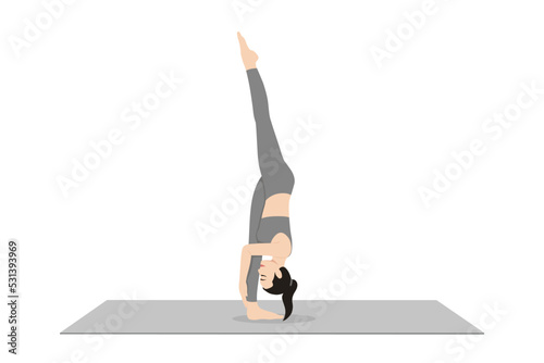 Standing Split Pose Variation Nose To Ankle, Urdhva Prasarita Eka Padasana Variation Nose To Ankle