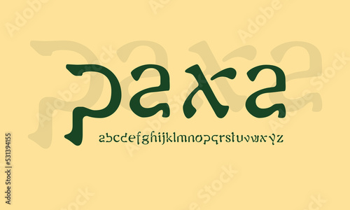 Paxa Alphabet Vector Display Typeface Font
