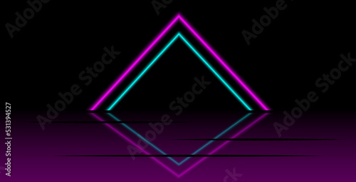 A stage for your design. Neon glowing elements on a dark background.