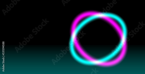 A stage for your design. Neon glowing elements on a dark background.