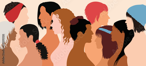 The exchange of information, ideas and friendship between women and girls of diverse cultures. A group of multiethnic women who talk and share ideas. A social network community for women.