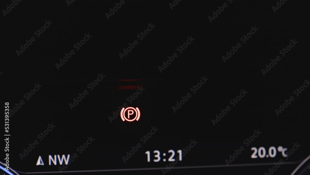 Tachometer Gauge of Starting and Stopping Car. Starting car engine