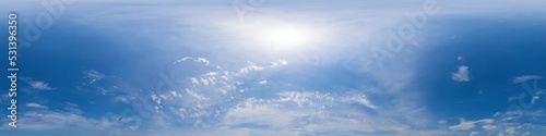 Photography Blue summer sky panorama with light Cirrus clouds