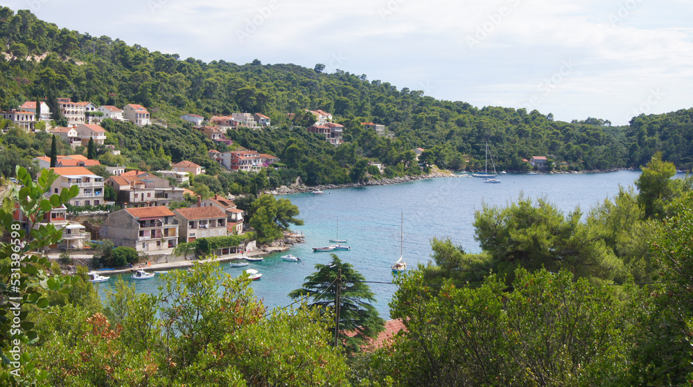 View of the island of Korcula - Croatia