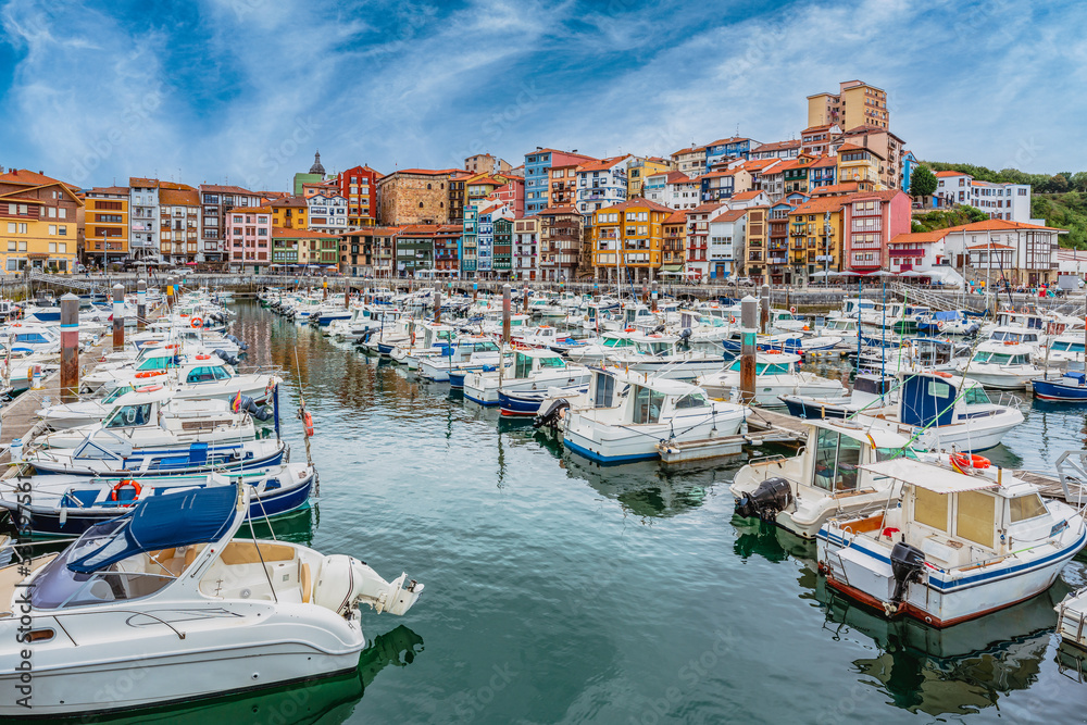 Bermeo, Spain. Picturesque small town on the coast of Cantabrian Sea