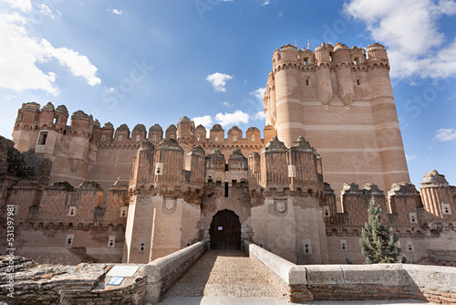 Entrada principal del castillo de Coca en Segovia. photo