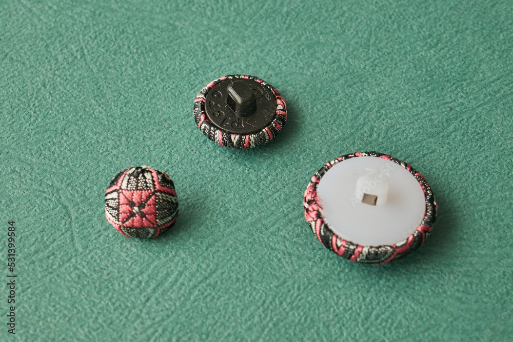 handmade buttons with an abstract print handmade buttons with an abstract print