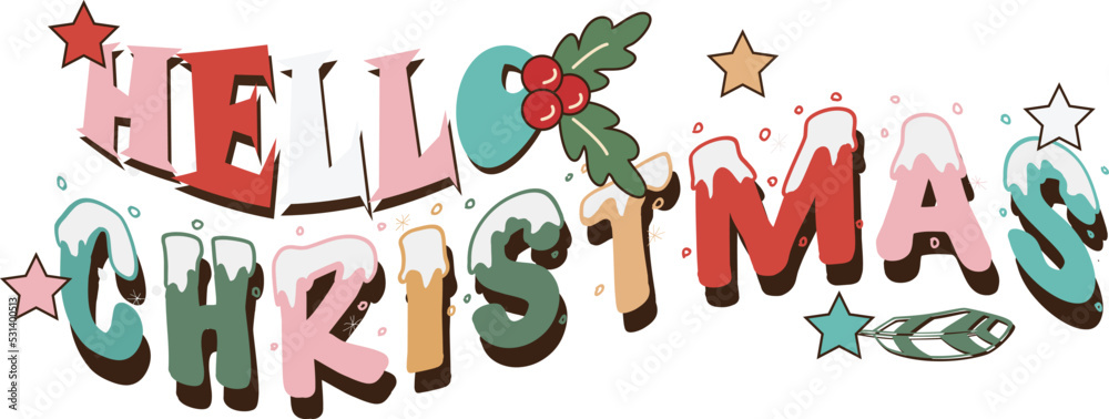 Fototapeta premium Christmas Premium Retro Vector Design