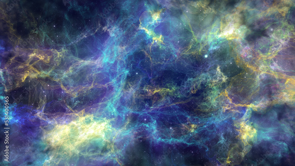 Space nebula gas with stars. Colorful cosmic abstract deep space background. Also available as an animation - search for 197509350 in Videos.