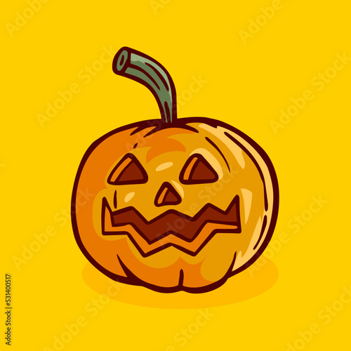 Hand drawn halloween Pumpkin Doodle