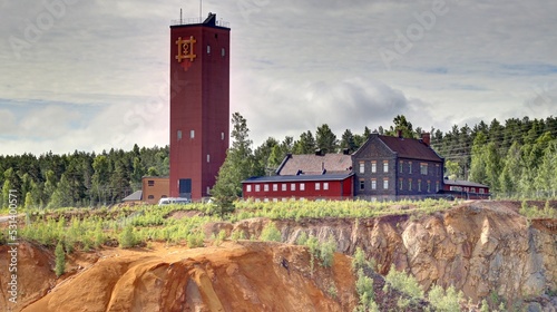 mine de Falun en Suède, région de Dalécarlie photo