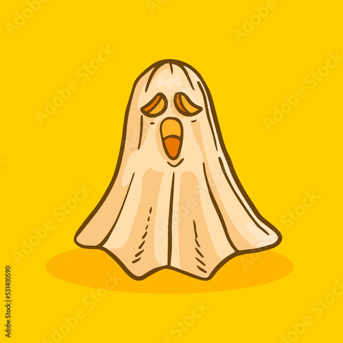 Hand drawn halloween Ghost Doodle