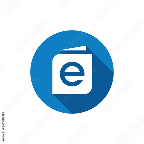 E book logo vector, digital book icon, ebook logo icon
