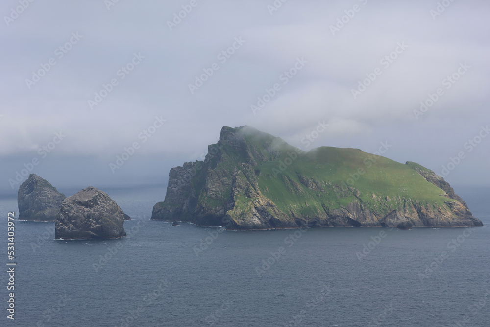 Naklejka premium UNESCO Naturerbe Vogelinsel BORERAY, St. Kilda, Schottland