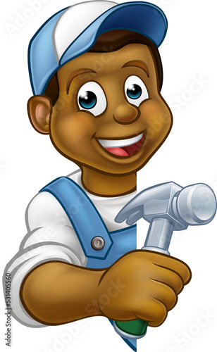 Carpenter Builder Cartoon