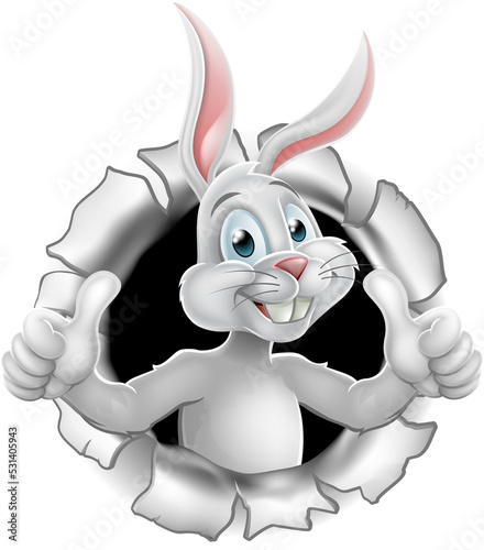 Easter Bunny Giving Thumbs Up