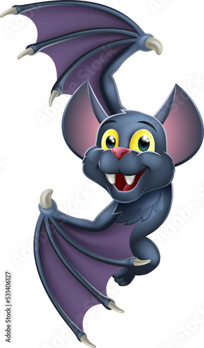 Halloween Vampire Bat Carto...