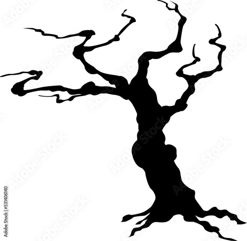 Spooky Halloween Tree Silhouette photo