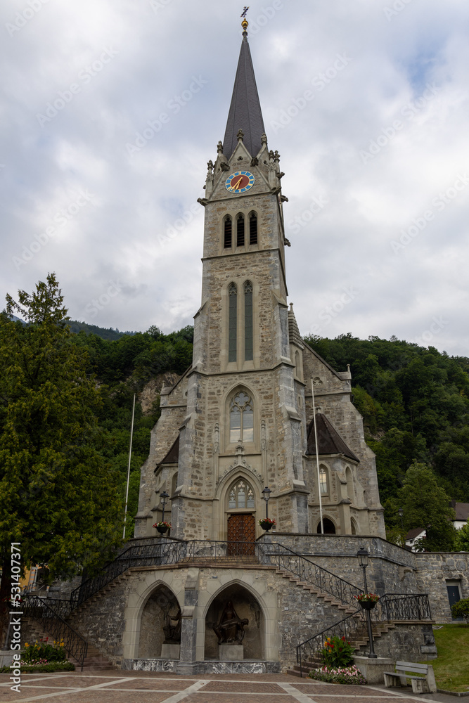 Cathedral of St. Florin in Vaduz, Liechtenstein Cathedral of St. Florin in Vaduz, Liechtenstein