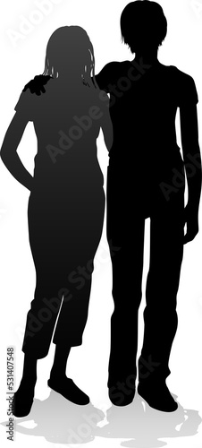 Young Friends Silhouette
