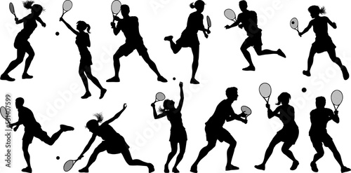 A set of tennis player man ...