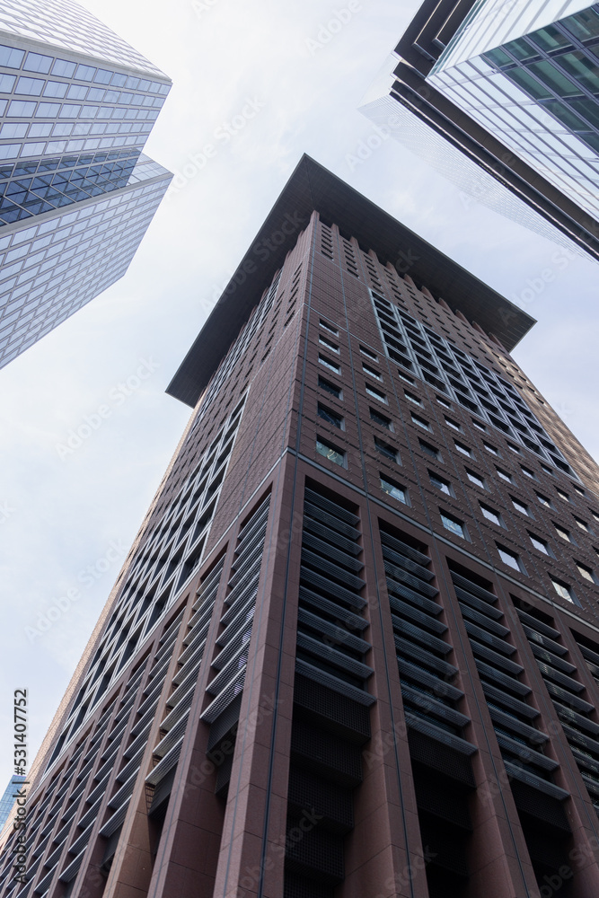 Japan center, Frankfurt, Germany, shot from a low view angle