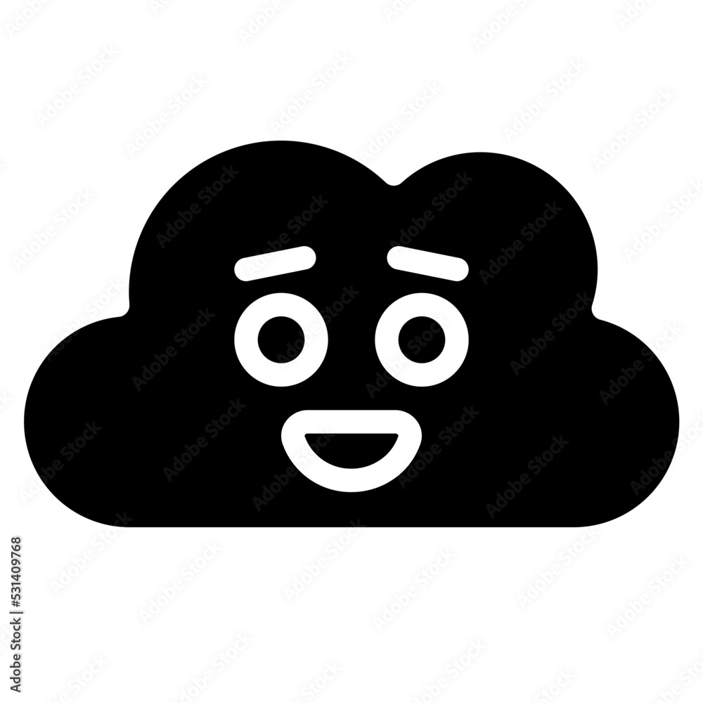 Happy Cloud Icon Happy Cloud Icon