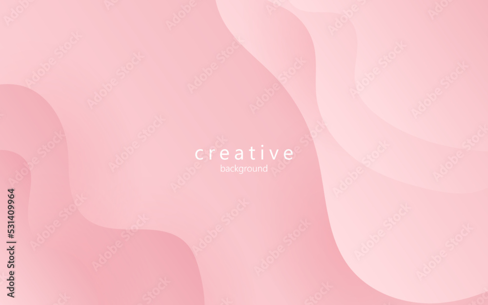 minimal abstract dynamic pink soft gradient color fluid, liquid wavy shape geometric composition background. eps10 vector