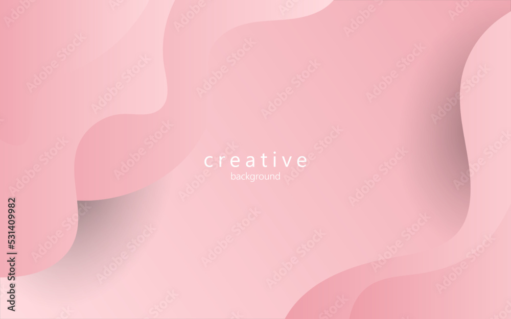 minimal abstract dynamic pink soft gradient color fluid, liquid wavy shape geometric composition background. eps10 vector