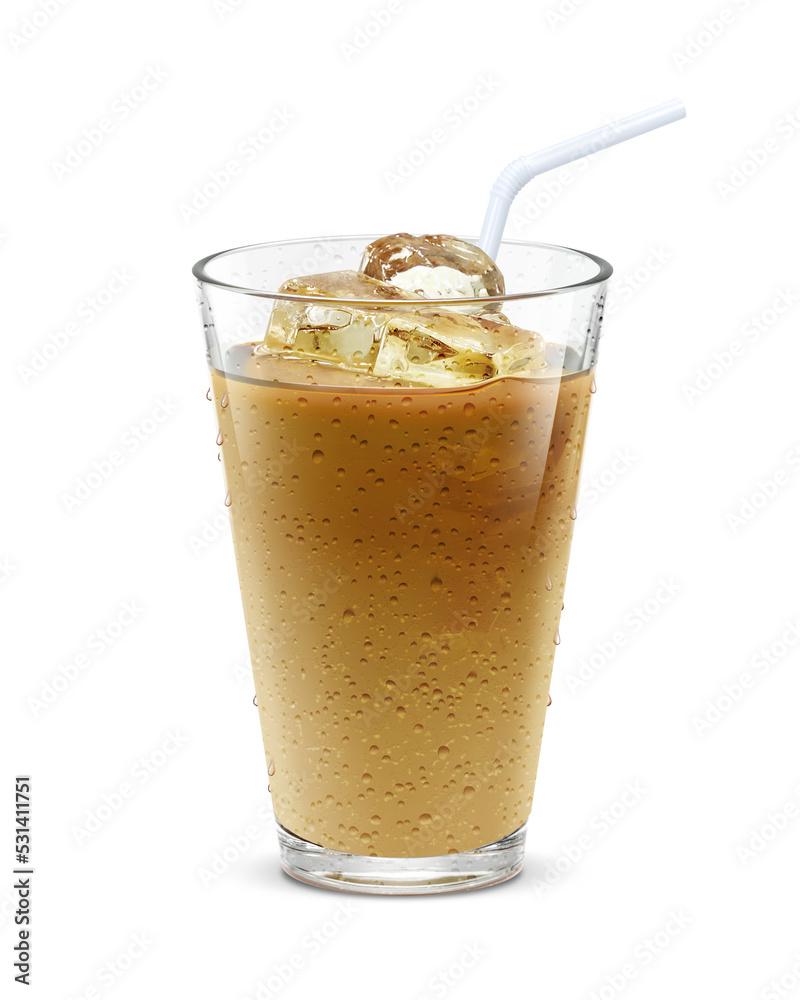 グラス コーヒー牛乳 アイスミルクティー 氷 飲み物 イラスト リアル グラス コーヒー牛乳 アイスミルクティー 氷 飲み物 イラスト リアル