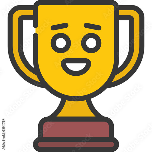 Smiley Face Trophy Icon