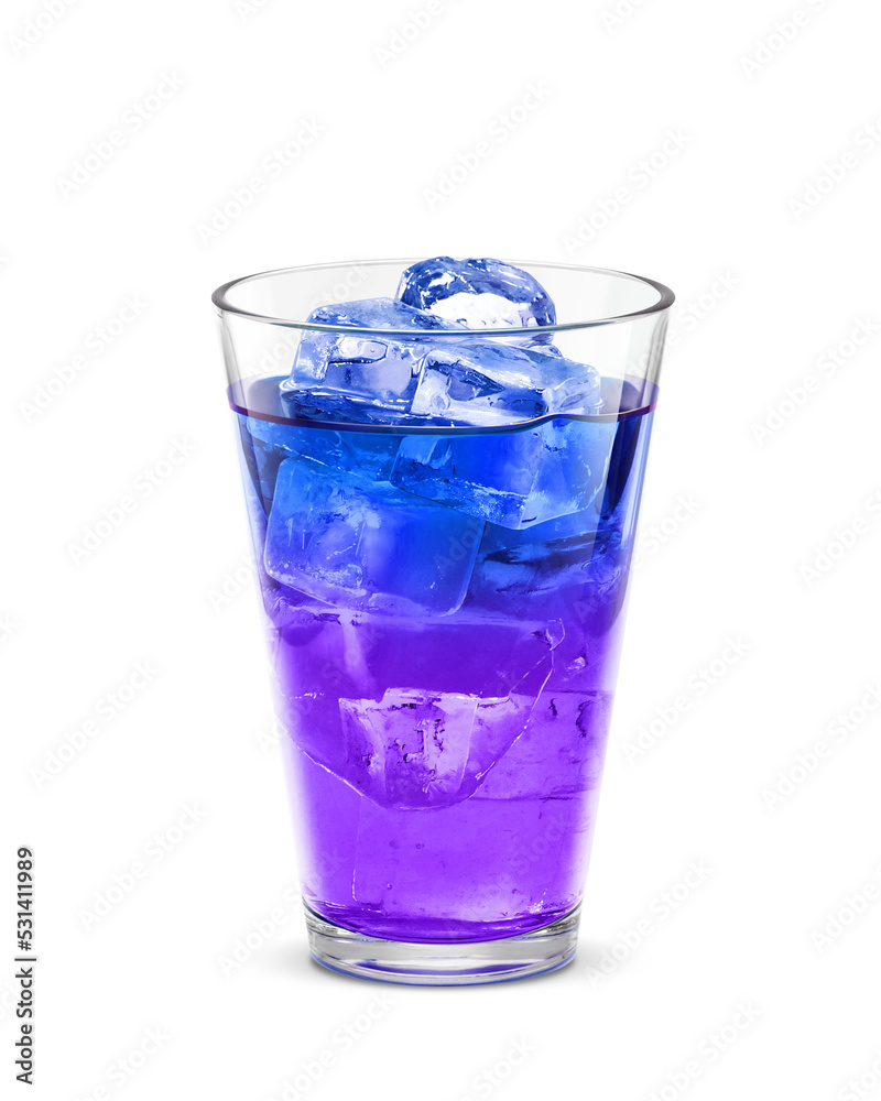 グラス バタフライピー 氷 飲み物 イラスト リアル グラス バタフライピー 氷 飲み物 イラスト リアル