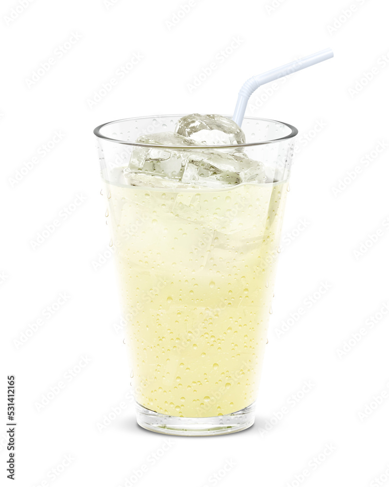 グラス りんごジュース 飲み物 氷 イラスト リアル 