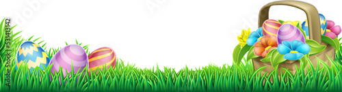 Easter Eggs Basket Design E...