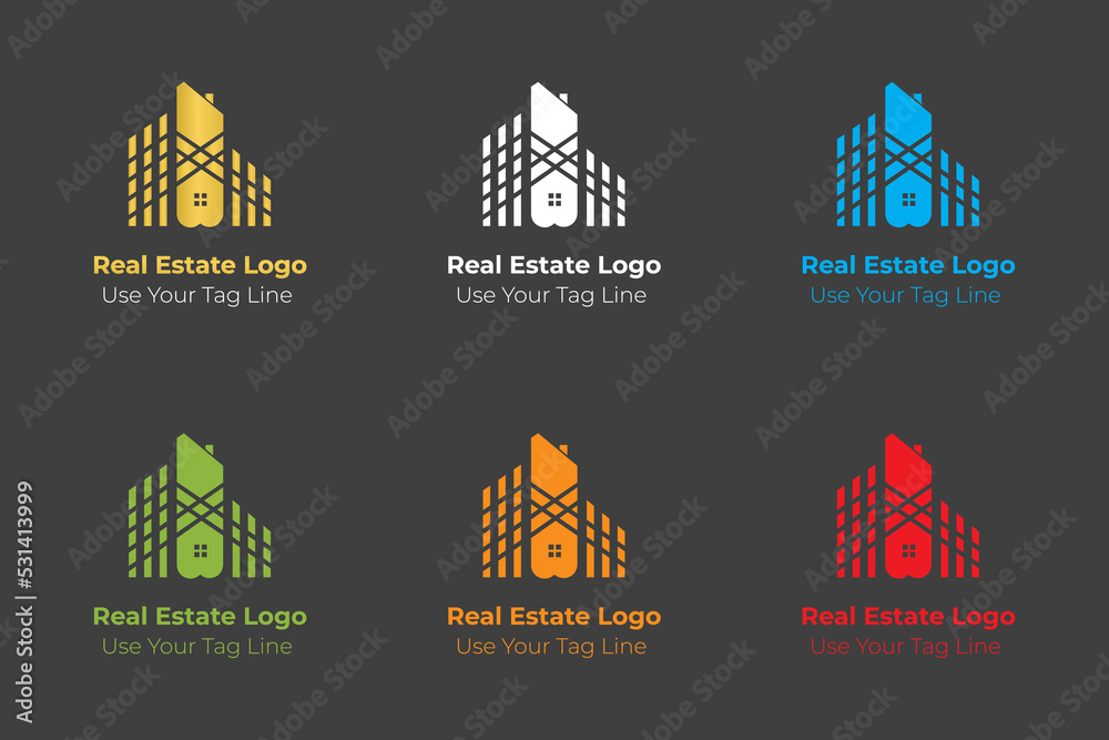 Creative modern architecture real estate logo design with negative space vector template.
This Logo can be used for icons, brand identity, inspiration, construction, architecture, 
and various project