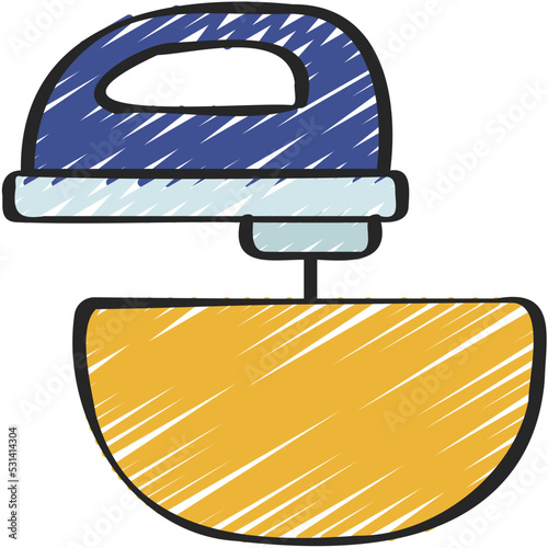Hand Whisk Mixing Icon