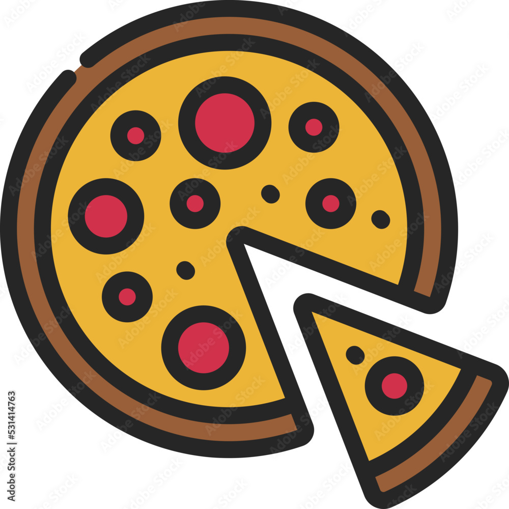 Obraz premium Peperoni Pizza Icon