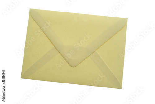 Closed beige envelope  isolated on transparency photo png file 