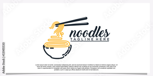 Bowls logo design illustration for ramen noodle icon with creative unique concept Premium Vector Part 7