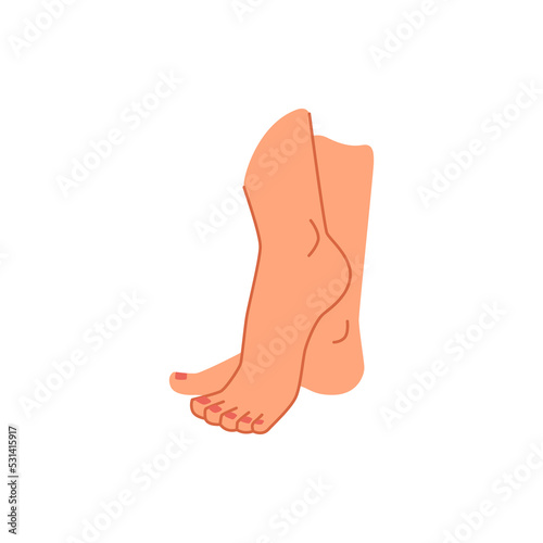 Cosmetic treatment in spa salon, isolated pedicure procedure for women. Beauty center and care for skin, pampering and massage. Vector in flat cartoon style